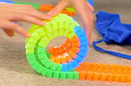 Roll up the track for storage